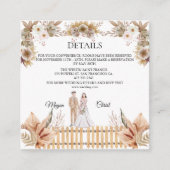 Elegant flower summer wedding begleitkarte (Vorderseite)