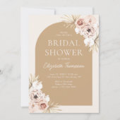 Elegant Flowers Boho Bridal Shower Einladung (Vorderseite)