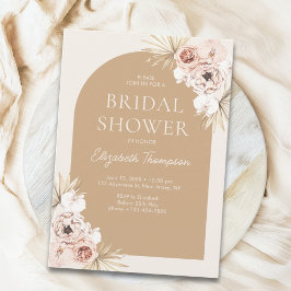 Elegant Flowers Boho Bridal Shower Einladung