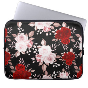 Elegant Flowers Floral Seamless Pattern Laptopschutzhülle