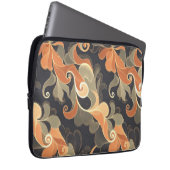 Elegant Flowing Florals in Warm Gold & Peach Laptopschutzhülle (Vorne Rechts)