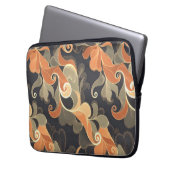 Elegant Flowing Florals in Warm Gold & Peach Laptopschutzhülle (Vorderseite Links)