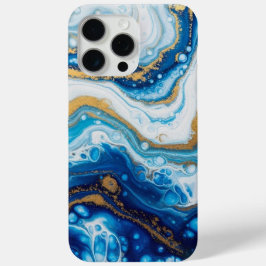 Elegant Fluid Art iPhone 16 Fall - Abstrakt Blue Case-Mate iPhone Hülle