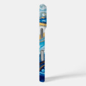 Elegant Fluid Art iPhone 16 Fall - Abstrakt Blue Case-Mate iPhone Hülle (Rückseite / Rechts)