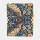 Elegant Flying Bat William Morris Inspiriert Fleecedecke (Vorderseite)