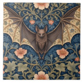 Elegant Flying Bat William Morris Inspiriert Fliese (Vorderseite)