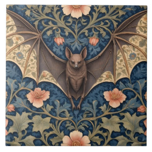 Elegant Flying Bat William Morris Inspiriert Fliese