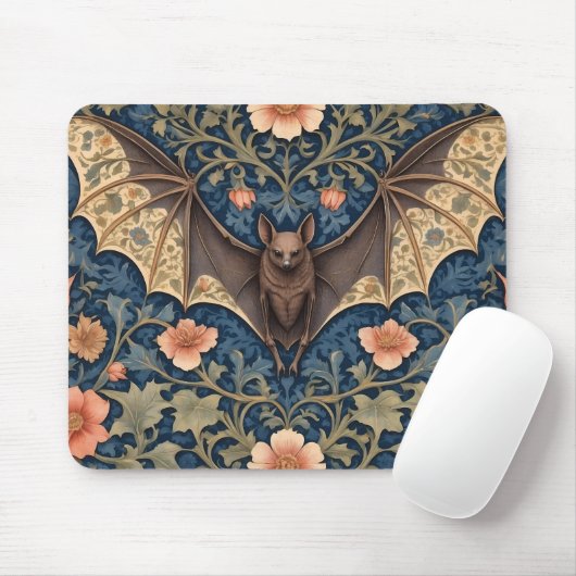 Elegant Flying Bat William Morris Inspiriert Mousepad (Mit Mouse)
