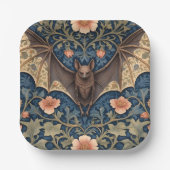 Elegant Flying Bat William Morris Inspiriert Pappteller (Vorderseite)