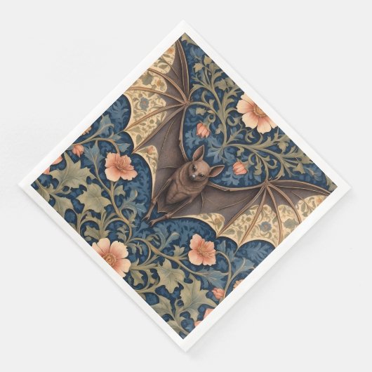 Elegant Flying Bat William Morris Inspiriert Serviette (Ecke)