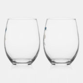 Elegant Flying Blue Herons Name Weinglas Ohne Stiel (Links)