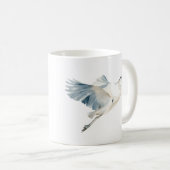 Elegant Flying Blue Herons White Kaffeetasse (VorderseiteRechts)