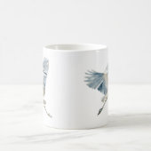 Elegant Flying Blue Herons White Kaffeetasse (Mittel)