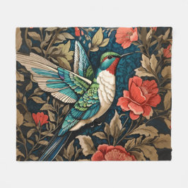 Elegant Flying Hummingbird William Morris Inspirie Fleecedecke
