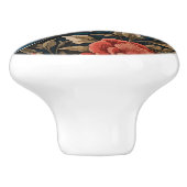 Elegant Flying Hummingbird William Morris Inspirie Keramikknauf (Seitenansicht)