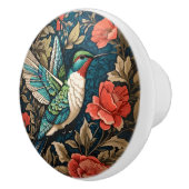 Elegant Flying Hummingbird William Morris Inspirie Keramikknauf (Rechts)