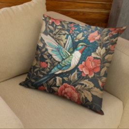 Elegant Flying Hummingbird William Morris Inspirie Kissen