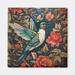 Elegant Flying Hummingbird William Morris Inspirie Magnet