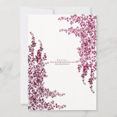 Elegant Foil and Dark Plum Leaf  Islamic 2 Wedding Einladung (Rückseite)