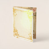 Elegant Foil Card – Vintage Rose Design Folienkarte (Vorderseite)