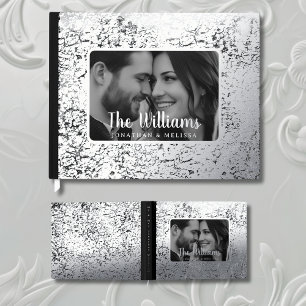Elegant Foil Gästebuch Guestbook Textured