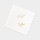 Elegant Foil Initial Wedding Napkin Servietten Mit Folie (Links)