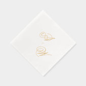 Elegant Foil Initial Wedding Napkin Servietten Mit Folie (Rechts)