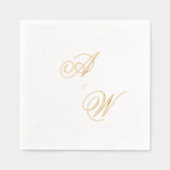 Elegant Foil Initial Wedding Napkin Servietten Mit Folie (Vorderseite)