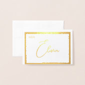 Elegant Foil Wedding Table Number Tent - ELEVEN (Vorderseite mit Umschlag)