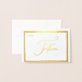 Elegant Foil Wedding Table Number Tent - FIFTEEN (Vorderseite mit Umschlag)