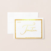 Elegant Foil Wedding Table Number Tent - FOURTEEN (Vorderseite mit Umschlag)