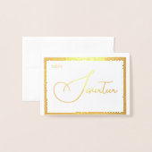 Elegant Foil Wedding Table Number Tent - SEVENTEEN (Vorderseite mit Umschlag)