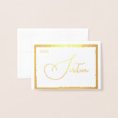 Elegant Foil Wedding Table Number Tent - SIXTEEN (Vorderseite mit Umschlag)