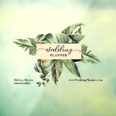 Elegant Foliage Greenerity Wedding Planner Fensteraufkleber (Blatt 3)
