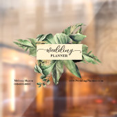Elegant Foliage Greenerity Wedding Planner Fensteraufkleber (Blatt 2)