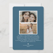 Elegant Foliage | Hanukkah Foto Collage Card Einladung (Rückseite)