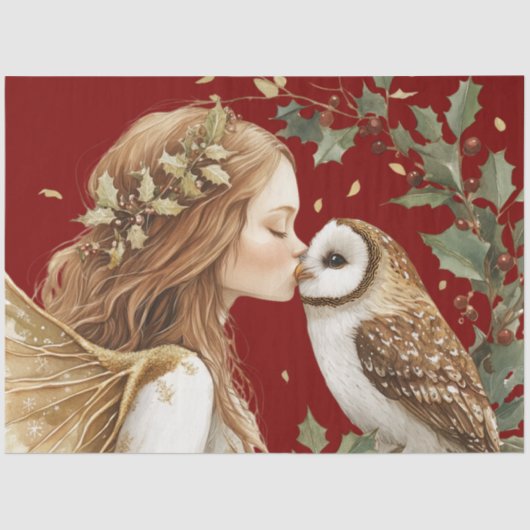 Elegant Forestcore Holiday Fairy Holiday Seidenpapier (Vorderseite)