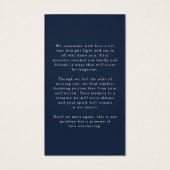 Elegant Forever Hearts Photo Funeral Prayer Card (Rückseite)