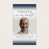 Elegant Forever Hearts Photo Funeral Prayer Card (Vorderseite)