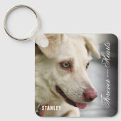 Elegant Forever in our Hearts Dog Memorial Schlüsselanhänger (Vorderseite)