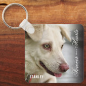 Elegant Forever in our Hearts Dog Memorial Schlüsselanhänger (Vorderseite)