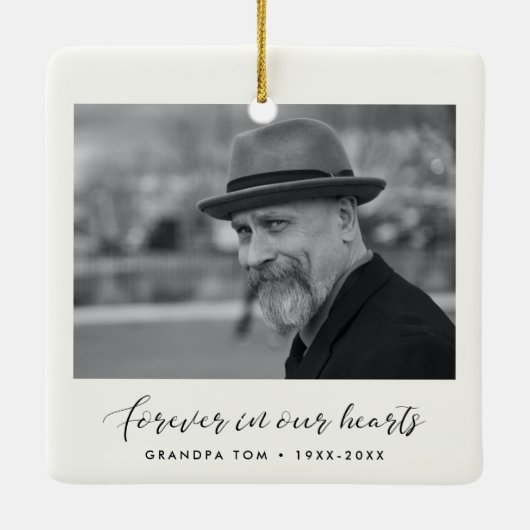 Elegant Forever in unseren Herzen Gedenkstätte Keramikornament (Rückseite)