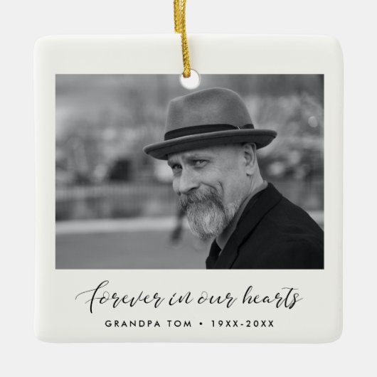 Elegant Forever in unseren Herzen Gedenkstätte Keramikornament (Vorderseite)