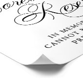 Elegant Forever Reserviert Schwarzes Skript | Memo Poster (Ecke)