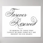 Elegant Forever Reserviert Schwarzes Skript | Memo Poster (Vorne)