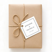 Elegant Formal Black And White Wedding Geschenkanhänger