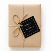 Elegant Formal Black Wedding Geschenkanhänger