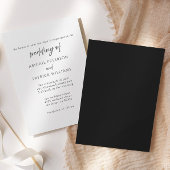 Elegant Formal Black & White Wedding Invitation  Einladung