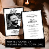 Elegant Formal Celebration of Life / Funeral Einladung