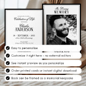 Elegant Formal Celebration of Life / Funeral Einladung